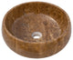 Noce Brown Travertine Natural Stone Vessel Sink Polished (D)16" (H)6"
