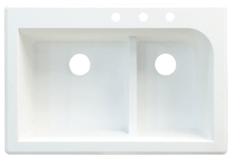 33-in x 22-in Drop-in Radius Granite Kitchen Sink