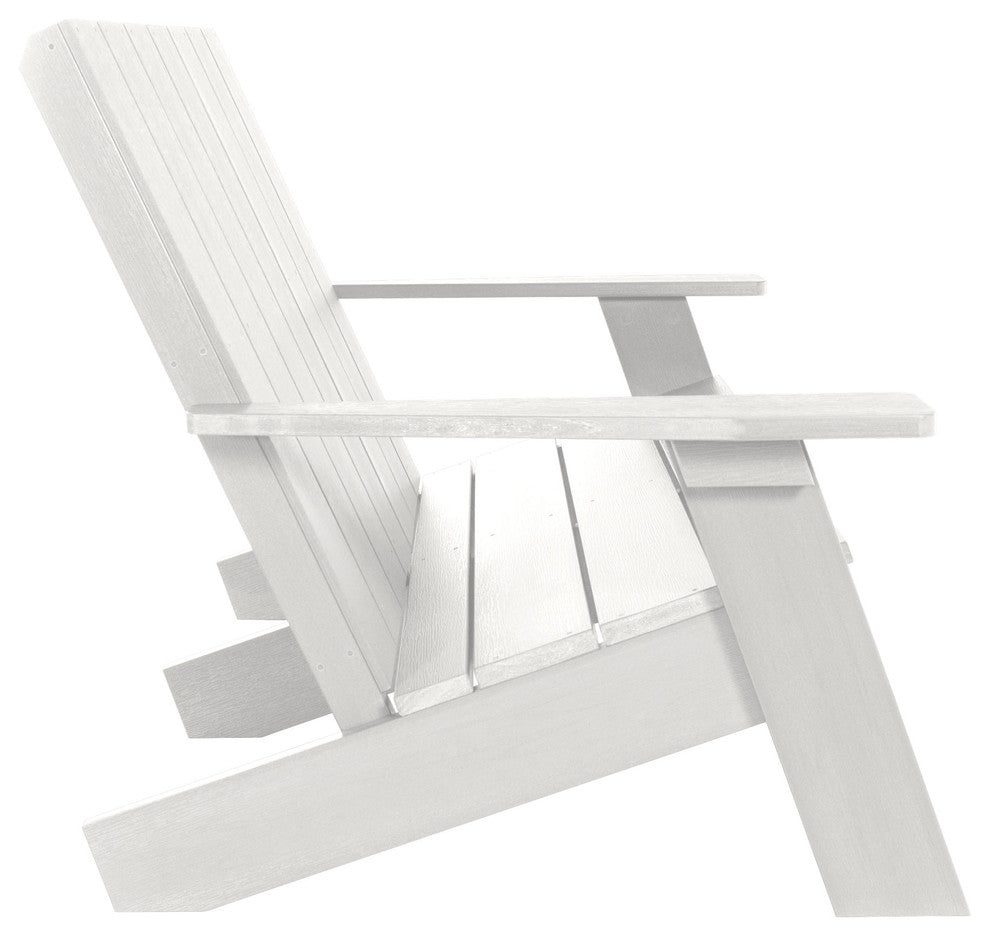 Italica Modern Double Wide Modern Adirondack Chair, White