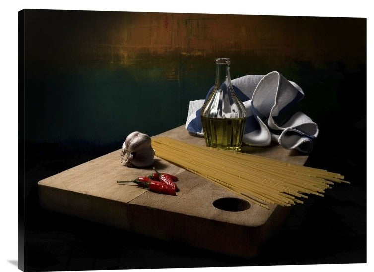 "Garlic, Oil And Chilli Remake" Canvas by Antonio Zoccarato, 32x24"