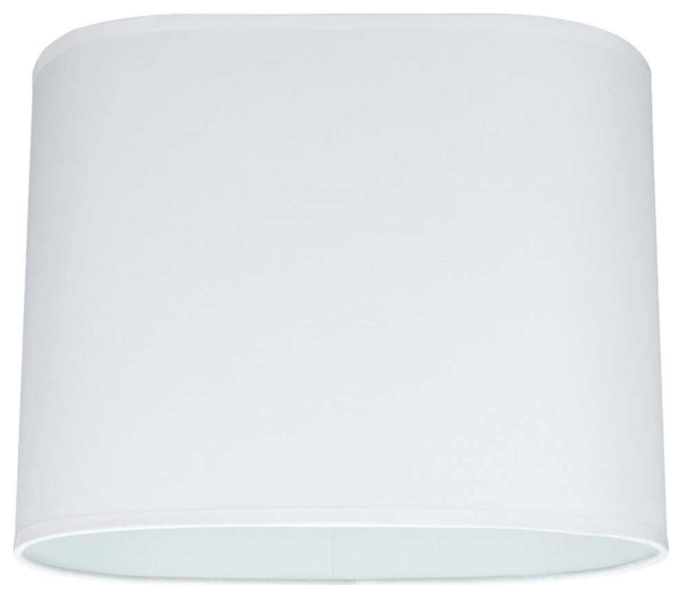 Aspen Creative 37001 Oval Hardback Shaped Spider Lamp Shade in Off-White