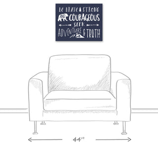 Be Brave Strong And Courageous 20x16 Canvas Wall Art