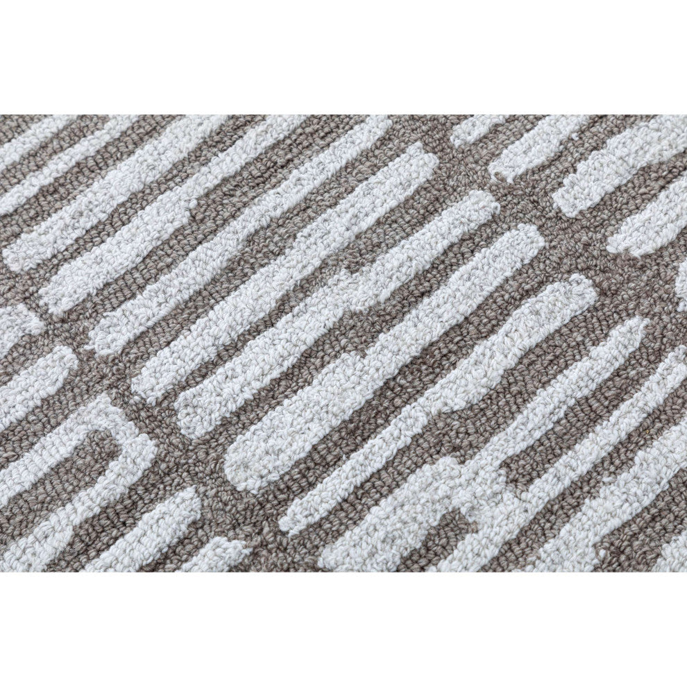 Obeetee Jaipur Static Hand Tufted Rug, Taupe, 2'x3'