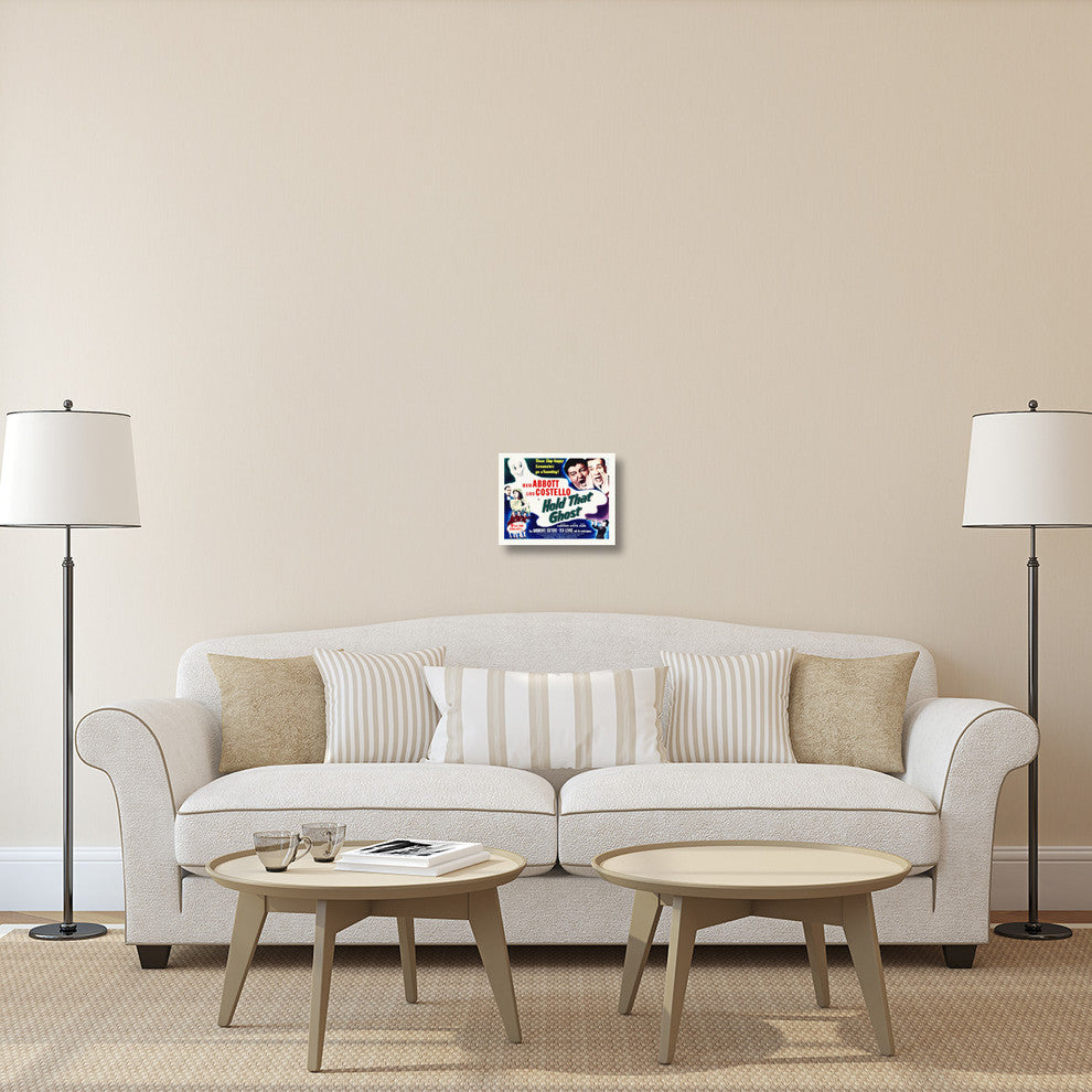 "Abbott & Costello - Hold That Ghost" Canvas Giclee, 16"x13"