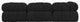 Ames Boucle Fabric Modular Sofa, Black, 3-Piece: 1 Armless Chair, 2 Corner Chair