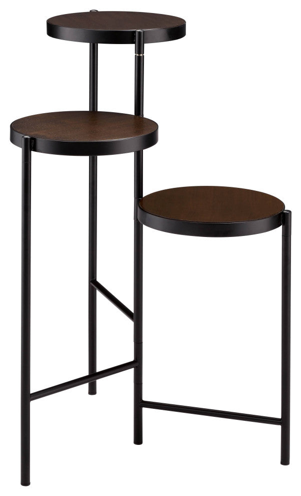 Namid Plant Stand, Walnut and Black