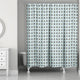Pixel Floral Pattern in Blue Shower Curtain