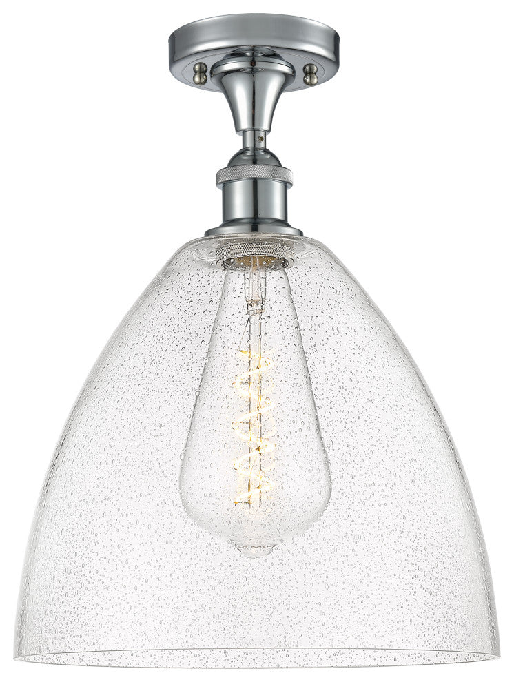 Innovations 516-1C-PC-GBD-124 1 Light Semi-Flush Mount, Polished Chrome