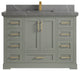 Boston 48 Single Sink Bath Vanity in Evergreen 2" Piatra Gray