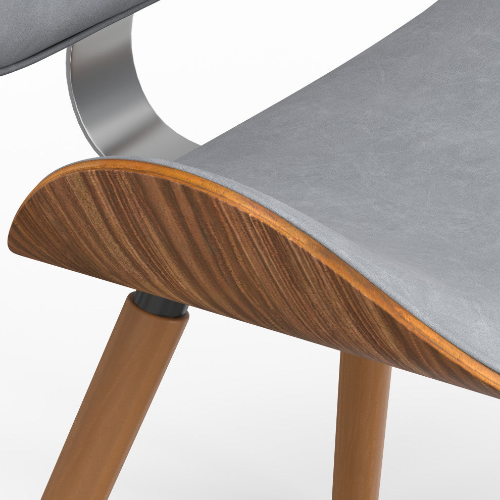 Marana Dining Chair in Stone Grey Vegan Faux Leather