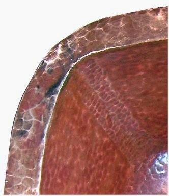 Undermount Hammered Natural Bar Copper Sink II