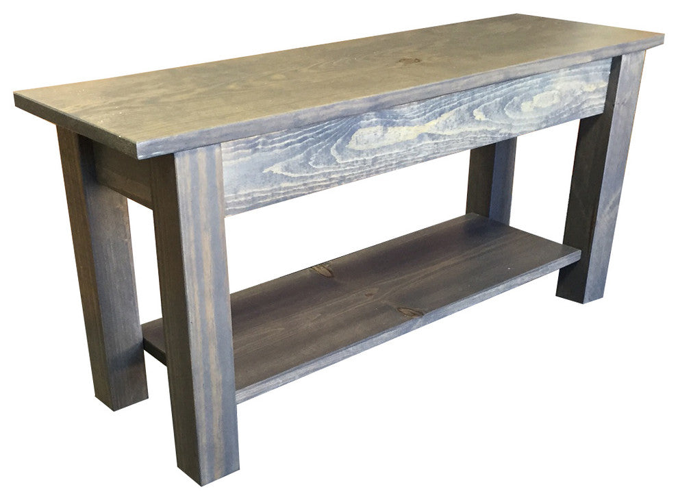Cape Cod Storage Bench With Shelf, 36"