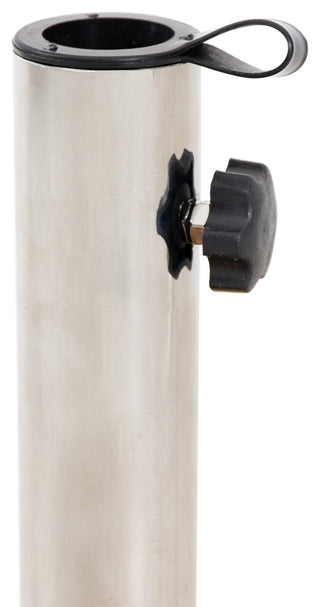 Bucy Outdoor 33lb Acacia Wood Circular Umbrella Base with Stainless Steel Tube