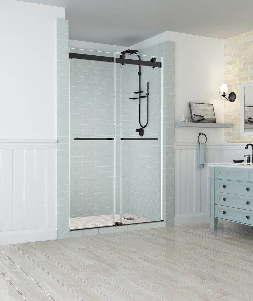 Rivage 44"-48"x76" Frameless Double-Bypass Sliding Shower Door