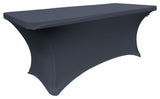 LA Linen Rectangular Spandex Tablecloth, 72"x30"x30", Navy