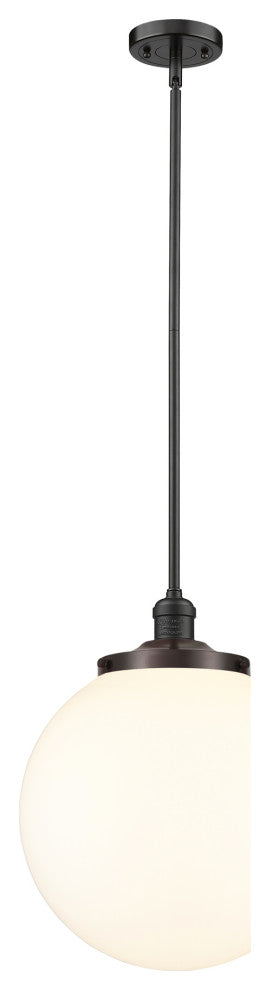 Beacon Pendant, Oil Rubbed Bronze, Matte White