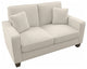 Catania Modern / Contemporary 61W Loveseat in Cream Herringbone Fabric