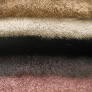 LUXE FAUX RABBIT FUR RECTANGULAR RUG 3' X 5' 25mm PILE, 900 gsm - GREY