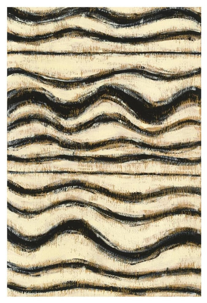 "Black and Gold Geometric I" Digital Paper Print by Shirley Novak, 22"x32"