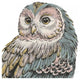 "Beautiful Owls I Pastel Crop" Digital Paper Print by Daphne Brissonnet, 42"x42"