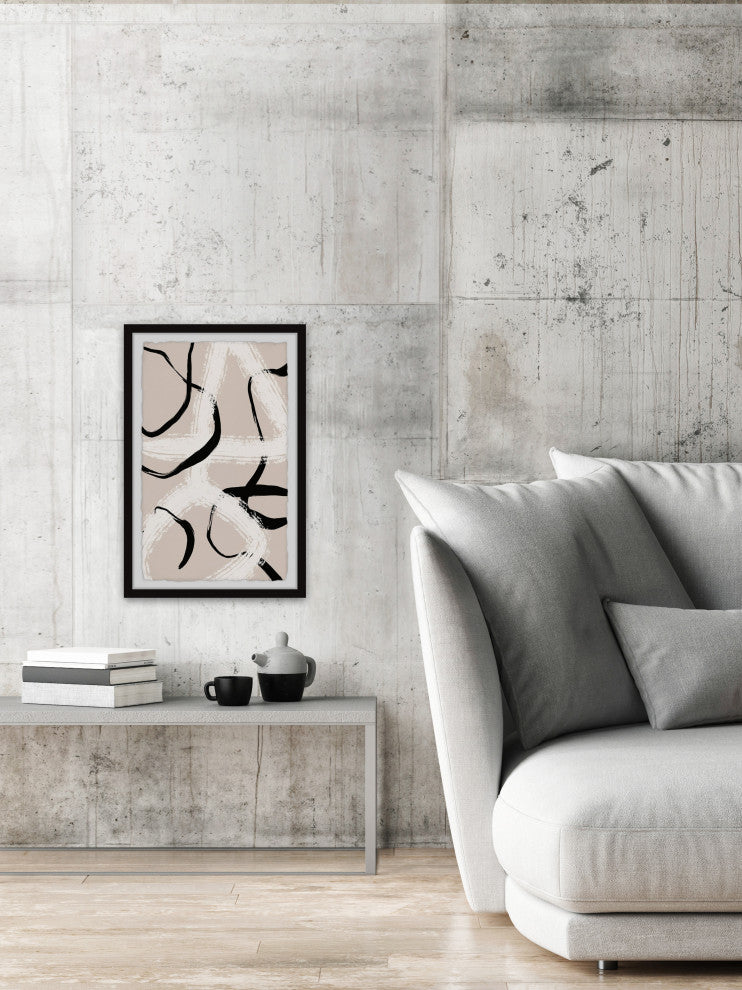 "Chaos of Thoughts" Framed Painting Print, 20x30