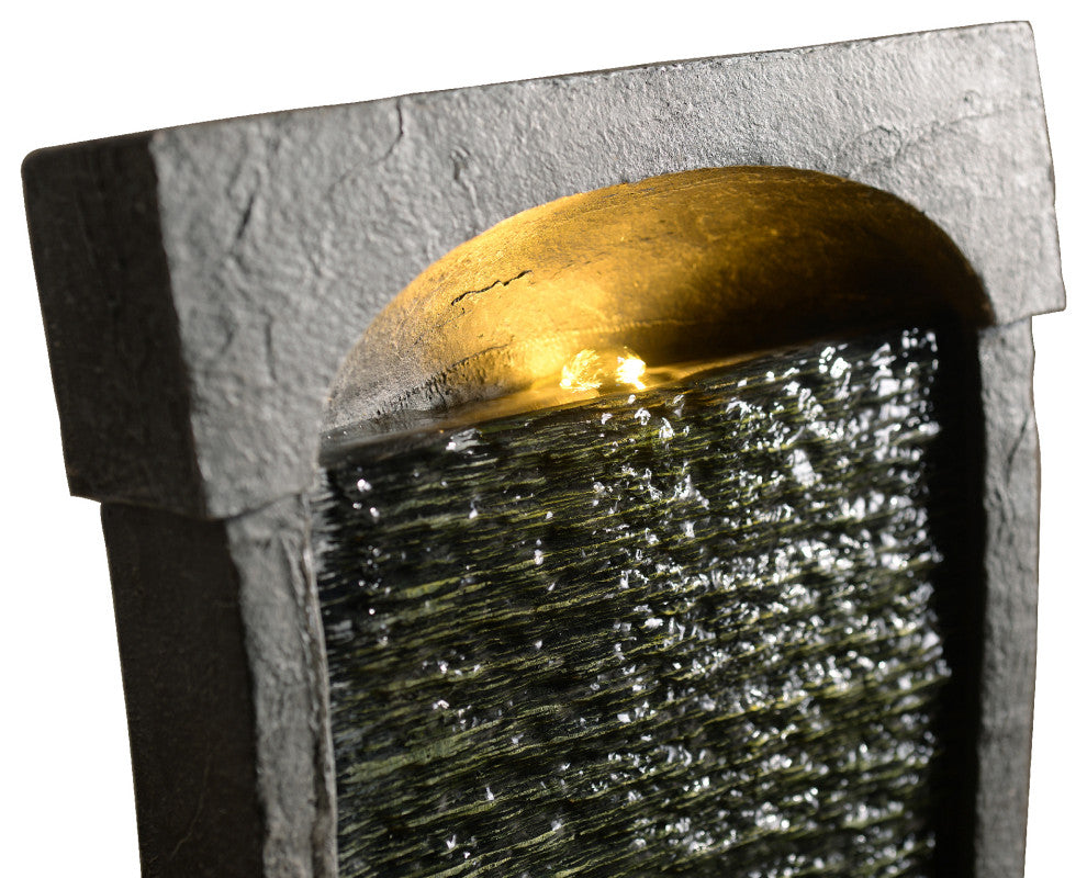Stone Finish 38 inch Waterfall Fountain