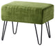 Textured Velvet Ottoman, Calla Green