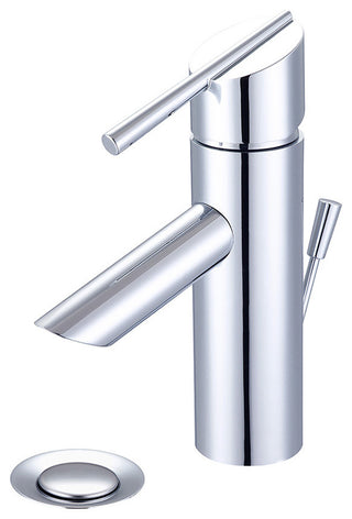 i2v Single Handle Bathroom Faucet, Polished Chrome, Brass Pop-Up Drain