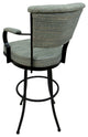 Miami Extra Tall 34" Swivel Metal Bar Stool - Noam Base, Watusi Aquatint, Black, 34"
