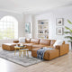 Restore 6-Piece Vegan Leather Sectional Sofa Tan