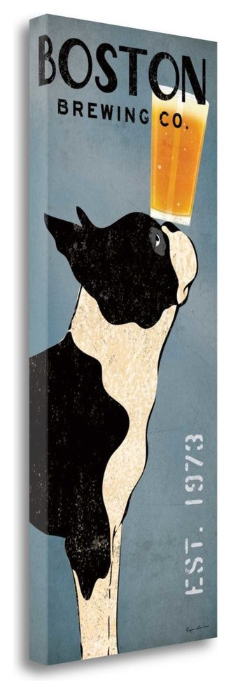 "Boston Terrier Brewing Co Panel" By Ryan Fowler, Giclee on Gallery Wrap Canvas