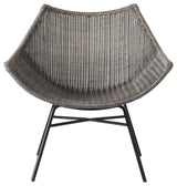Kamala Gray Stained Rattan Lounge Chair