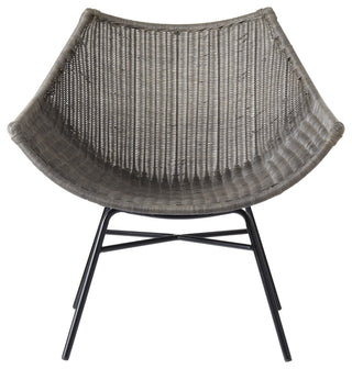 Kamala Gray Stained Rattan Lounge Chair
