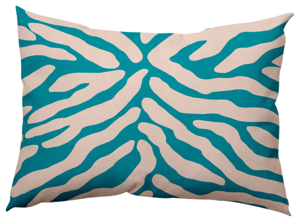 Animal Stripe Decorative Throw Pillow, Explorer Blue, 14"x20"