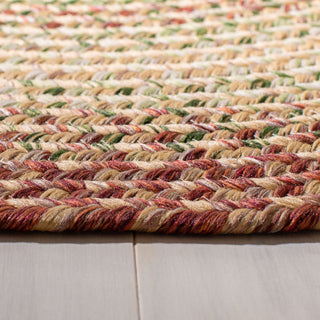 Safavieh Braided Collection BRD303 Rug, Rust/Multi, 4'x6' Oval