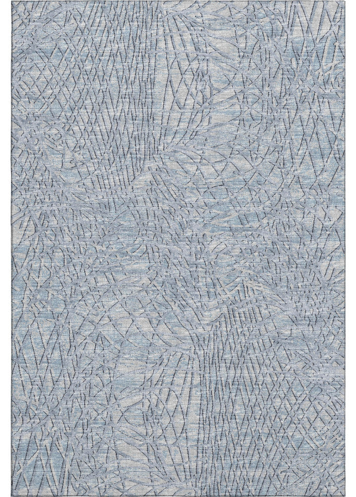Premium Machine Washable Mayfield AMF35 Blue 3' x 5' Rug