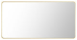 Dazzle Rectangular Bathroom/Vanity LED Lighted Wall Mirror, Brushed Gold, 72"