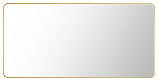 Dazzle Rectangular Bathroom/Vanity LED Lighted Wall Mirror, Brushed Gold, 72"