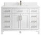 Cambridge 48 Single Sink Bath Vanity in White 1.5" White Quartz