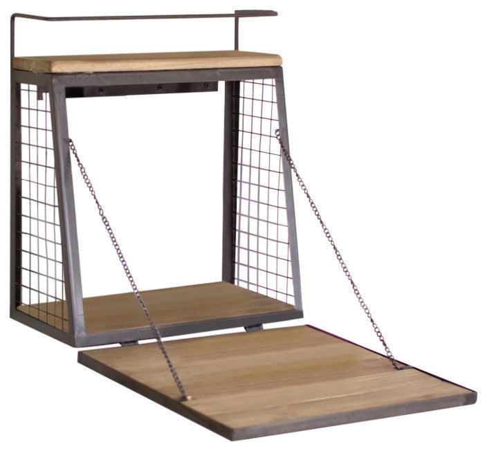 Wall Bar With Fold Down Shelf