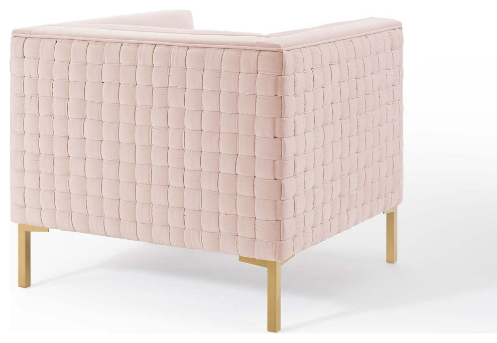 Resonate Performance Velvet Armchair - Pink
