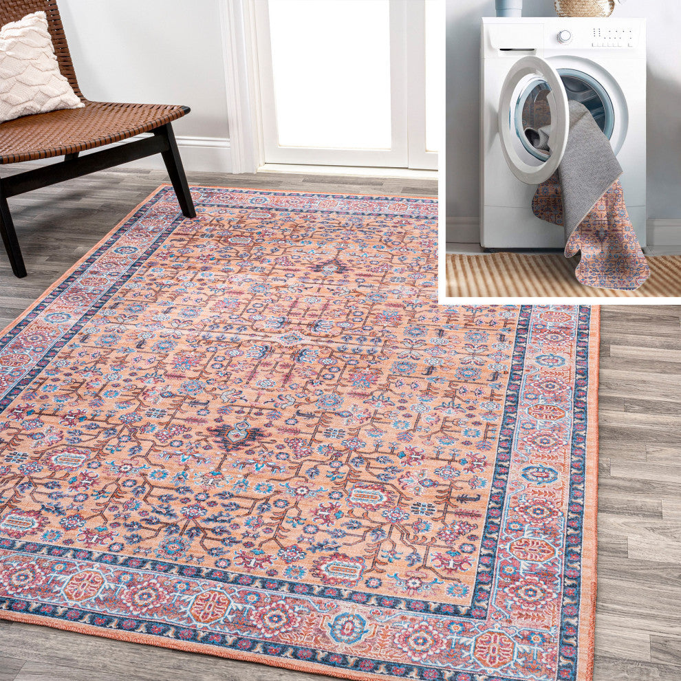 All-Over Persian Machine Washable Indoor Multi Area Rug, Multi, 9 Ft. X 12 Ft.