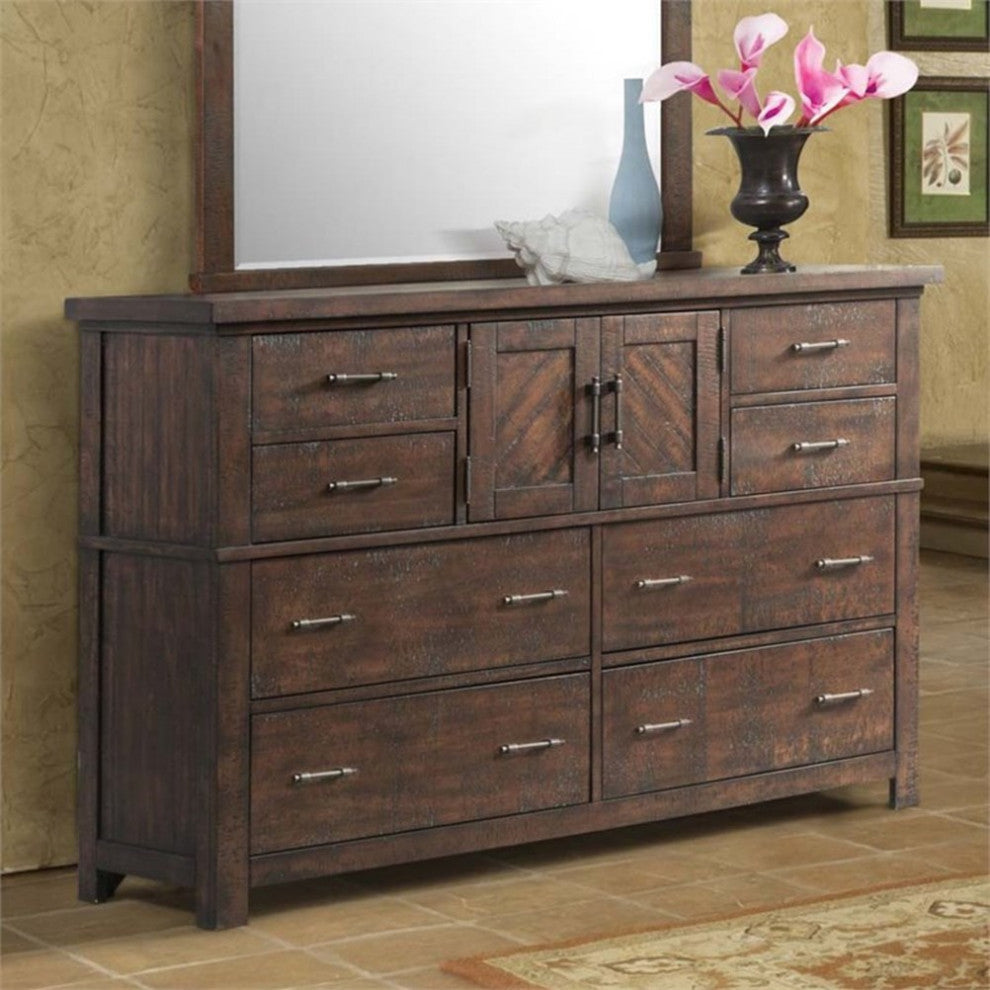 Picket House Furnishings Dex 7 Drawer Dresser in Walnut