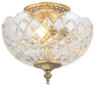 Milton 2 Light Olde Brass Semi Flush Mount