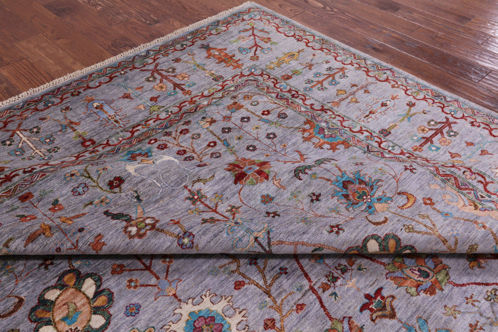 Handmade Persian Tabriz Wool Rug 9' 1" X 12' 0" Q7539
