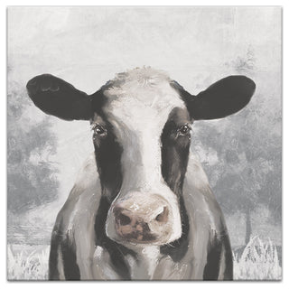 Sophisticated Cow 36 x 36 Canvas Wall Art