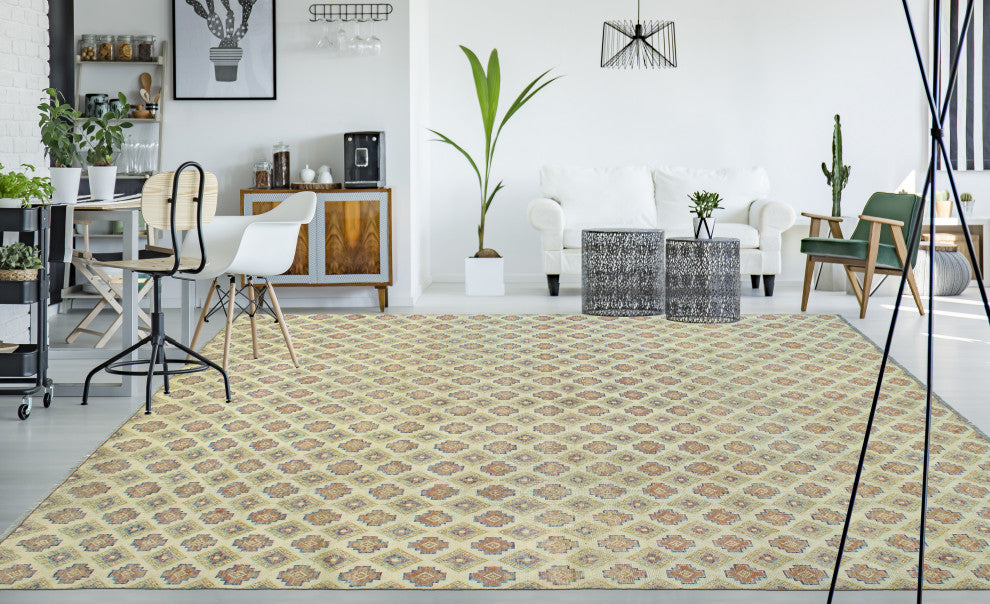 Balochi Marly Ivory/Brown Rug, 9'9x12'9