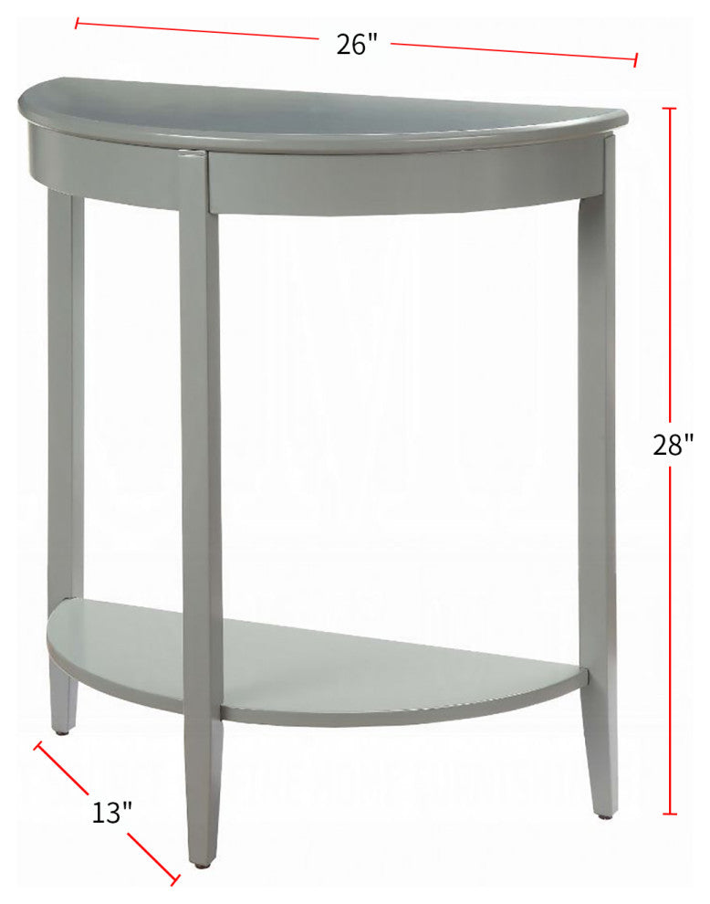 Console Table with Shelf, Gray
