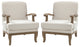 Peppone Armchair, Set of 2, Ivory