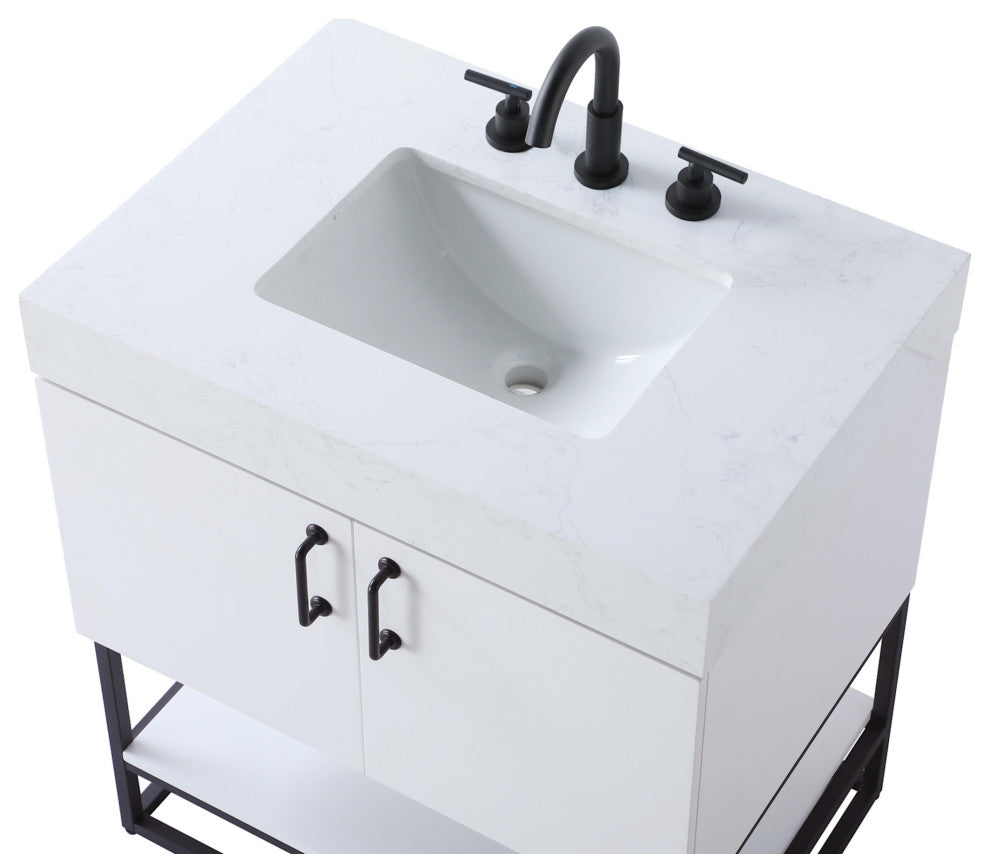 Elegant Lighting VF29230 Caroline 30" - Mocha Brown